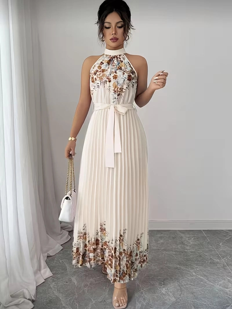 Women's Summer Floral Halter Dress