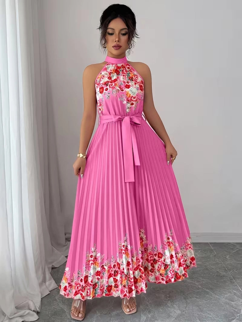 Women's Summer Floral Halter Dress