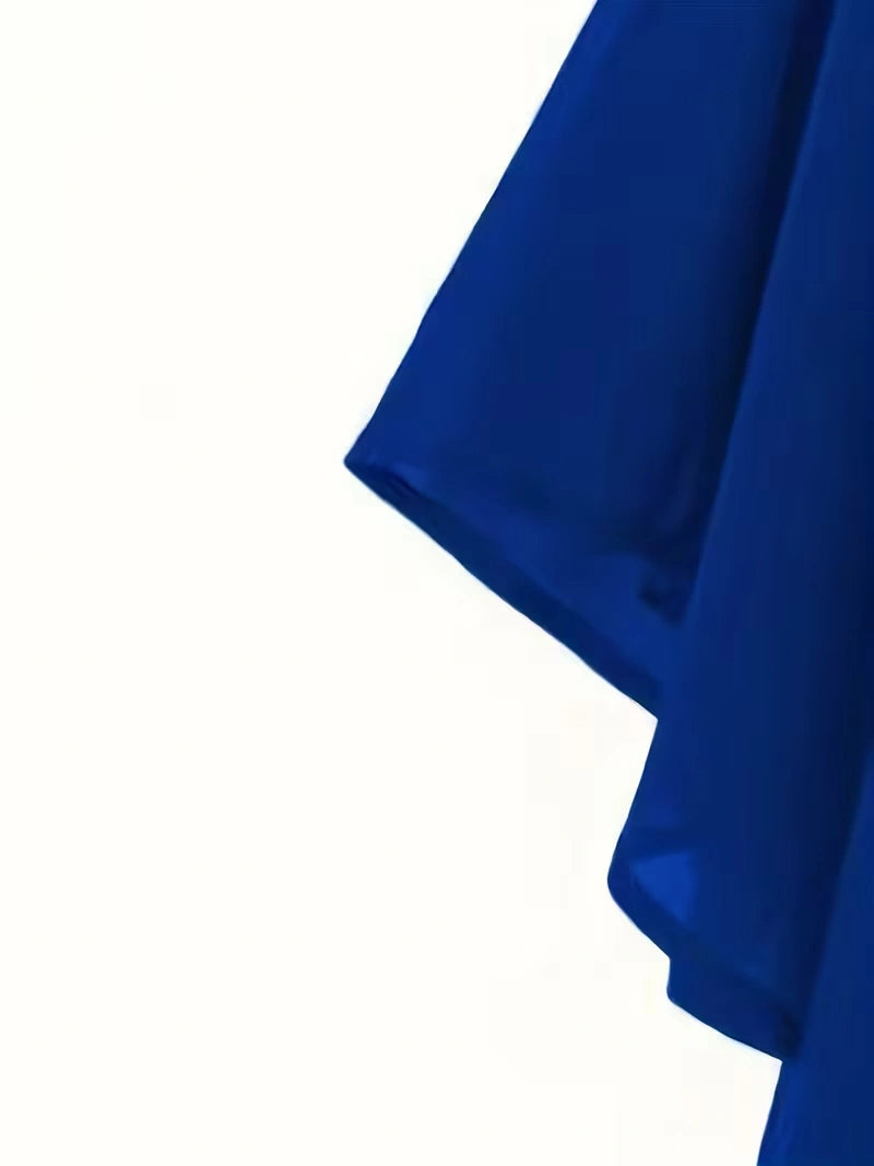 Chiffon Co-Ord Set – Batwing Sleeve Loose Top & Wide-Leg Pants (2-Piece)