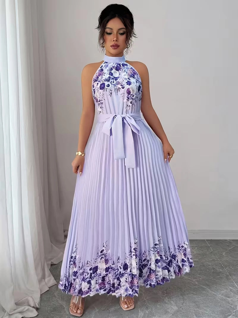 Women's Summer Floral Halter Dress
