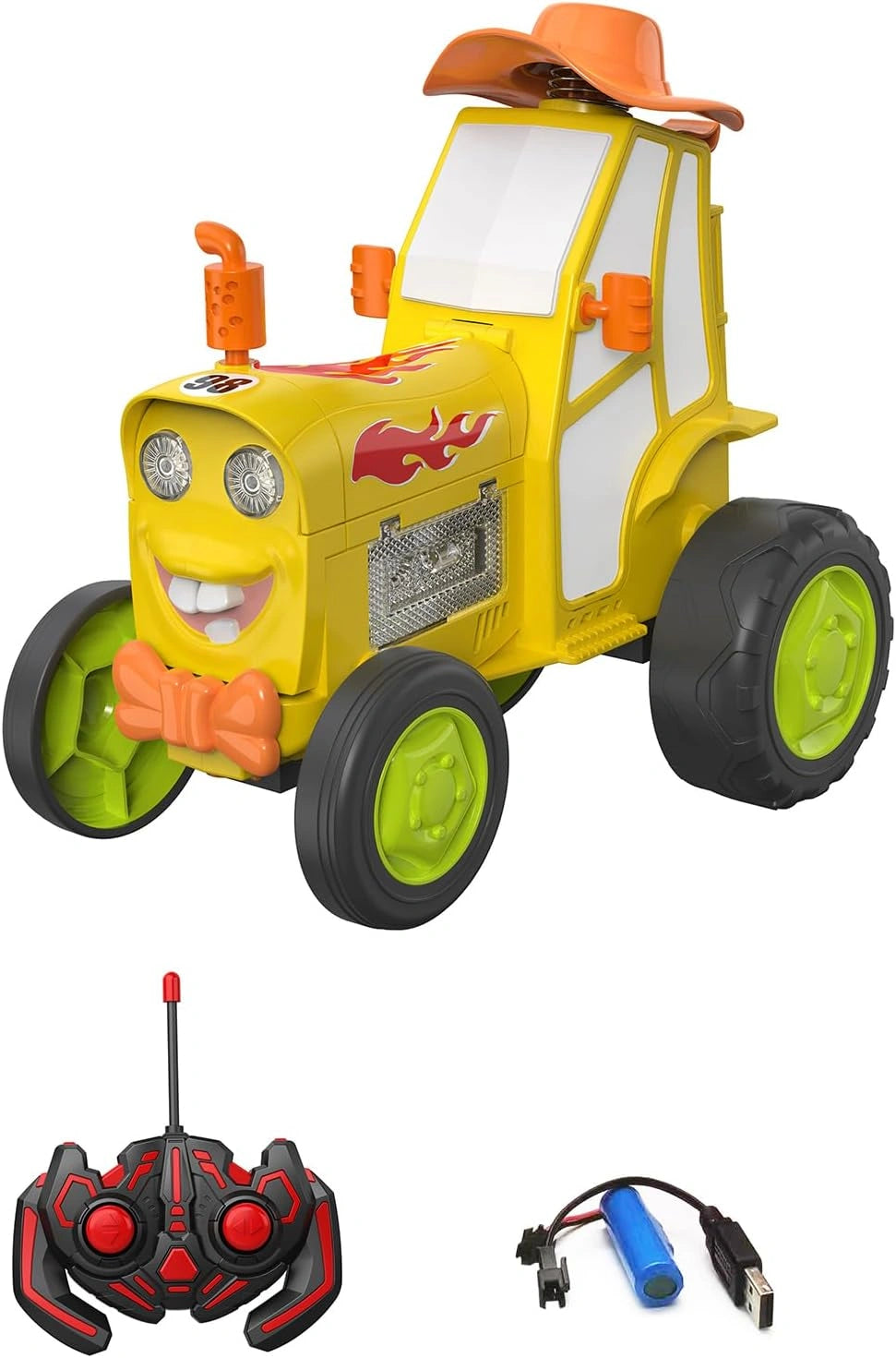 Remote Control Crazy Jumping Car – Rechargeable RC Stunt Car with Lights & Music for Kids