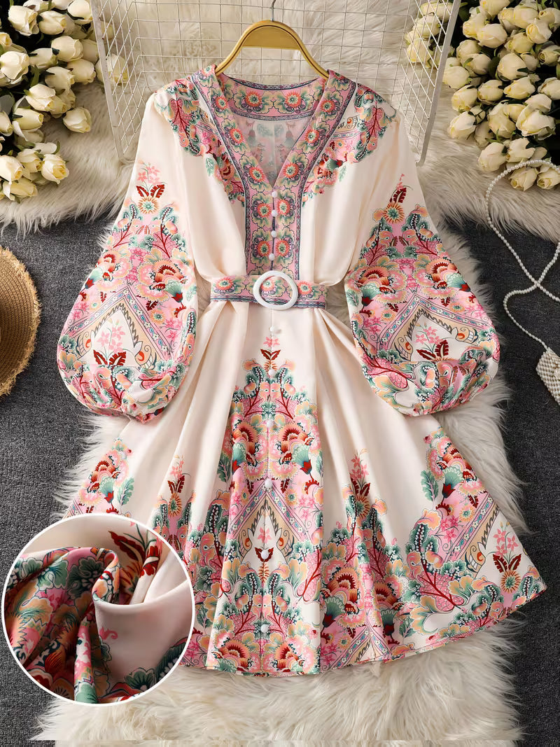 Floral Luxe Flare Dress