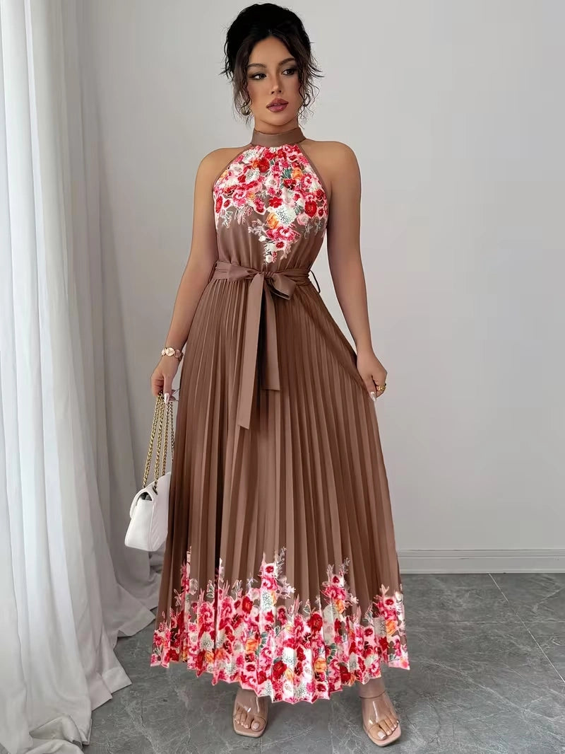 Women's Summer Floral Halter Dress