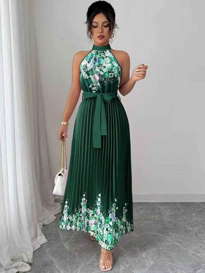 Women's Summer Floral Halter Dress