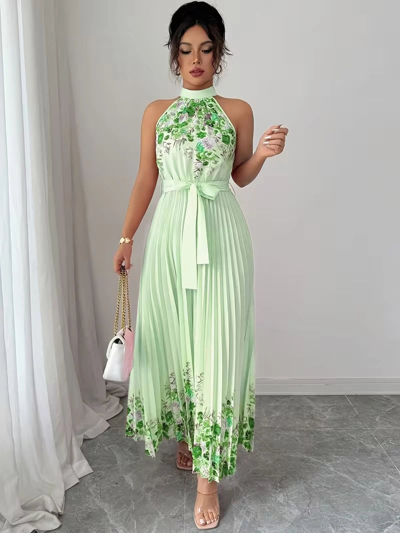 Women's Summer Floral Halter Dress