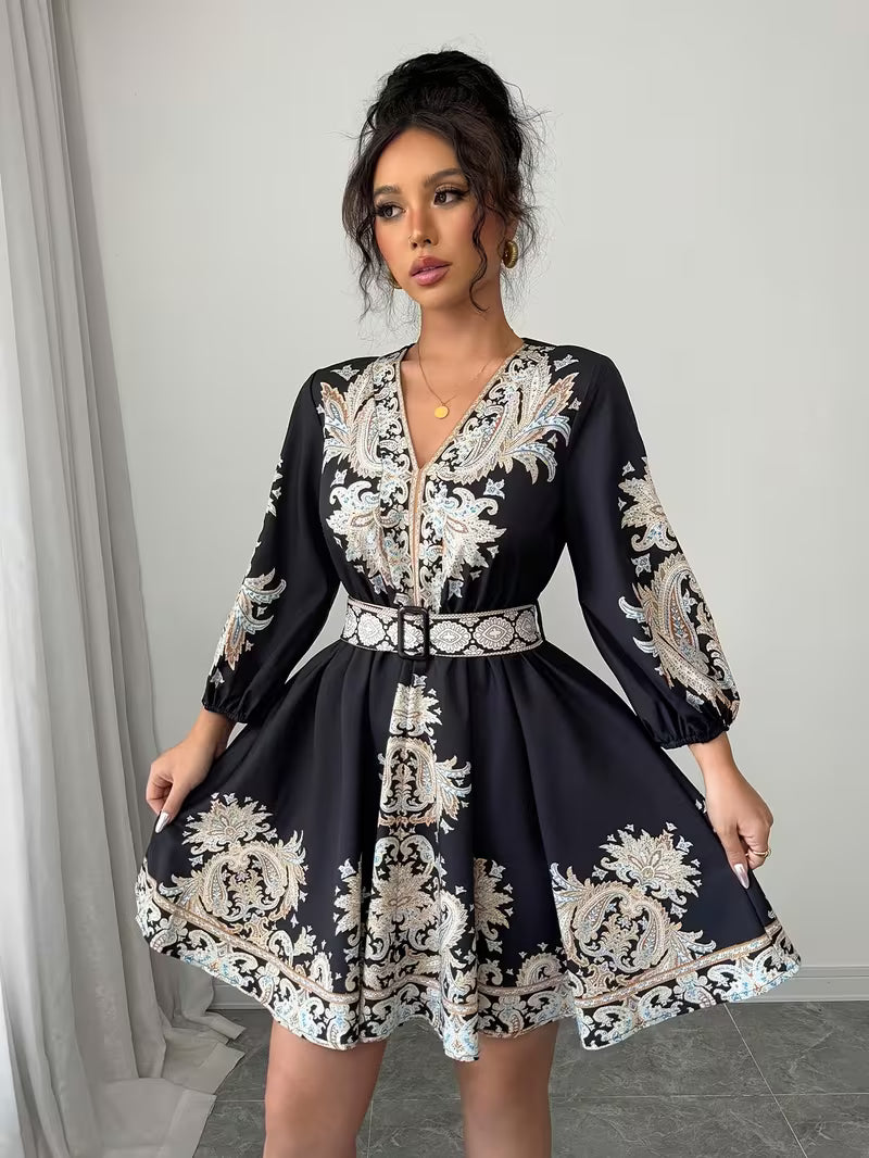 Floral Luxe Flare Dress