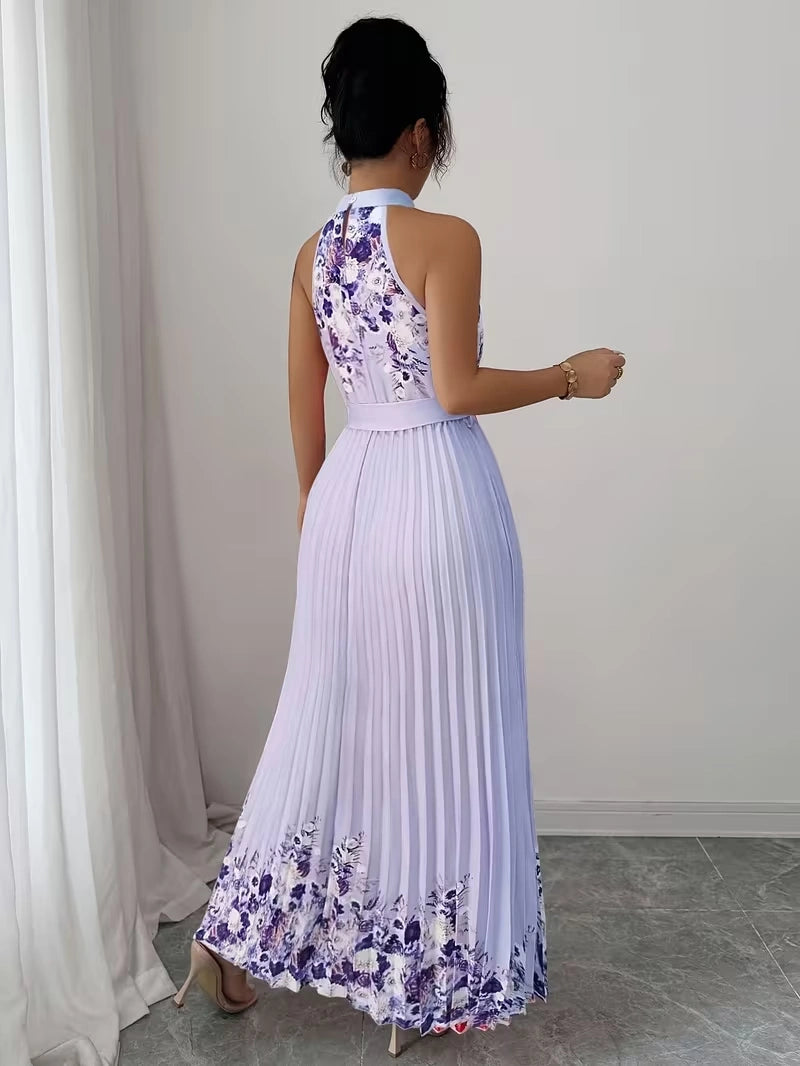 Women's Summer Floral Halter Dress