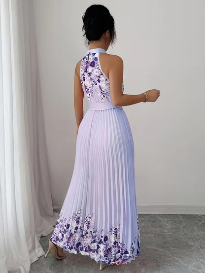 Women's Summer Floral Halter Dress