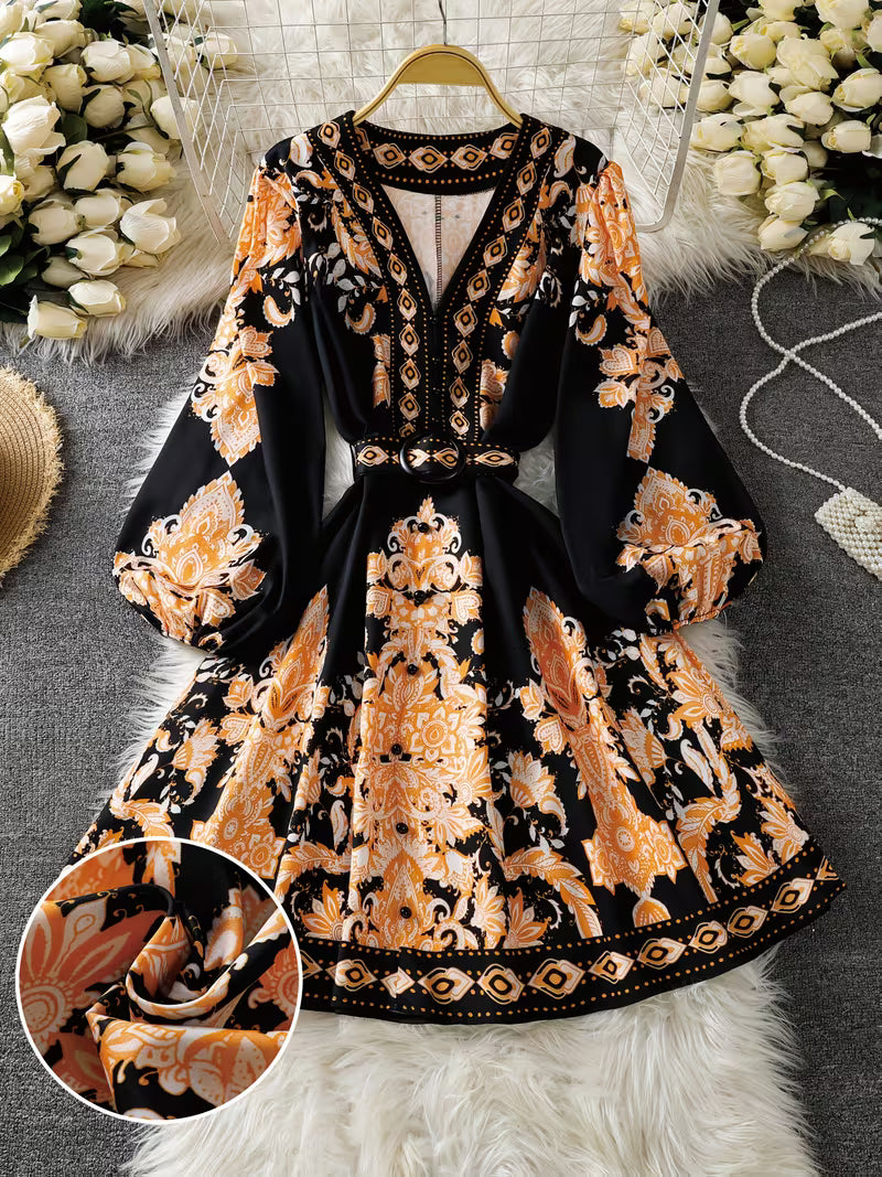 Floral Luxe Flare Dress