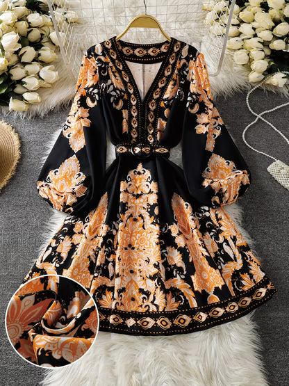 Floral Luxe Flare Dress