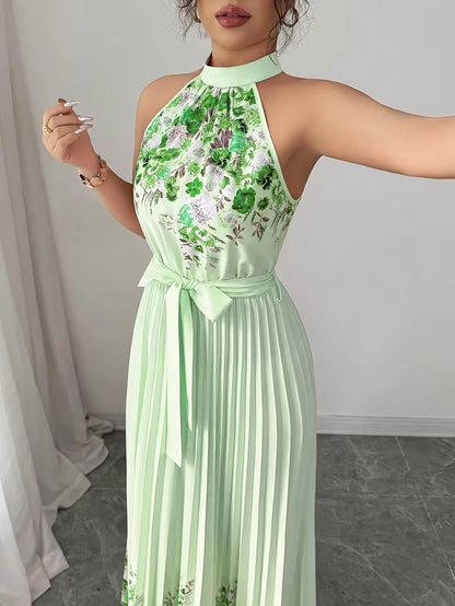 Women's Summer Floral Halter Dress
