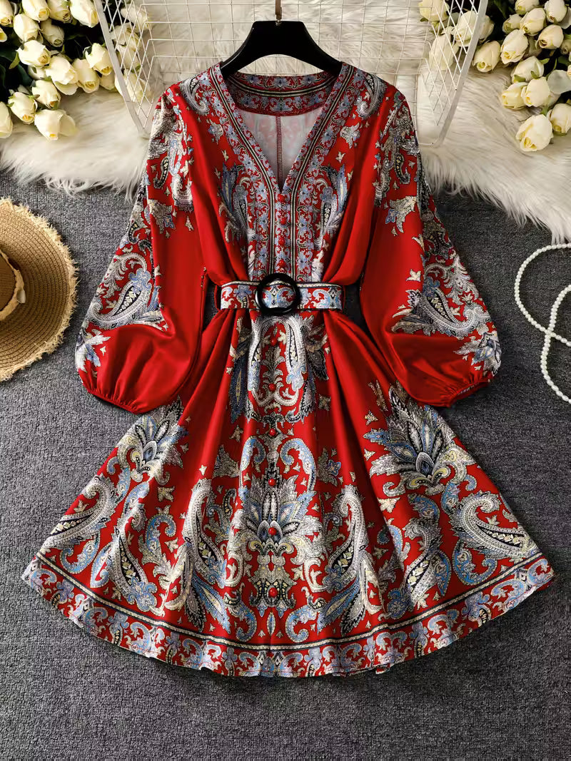 Floral Luxe Flare Dress
