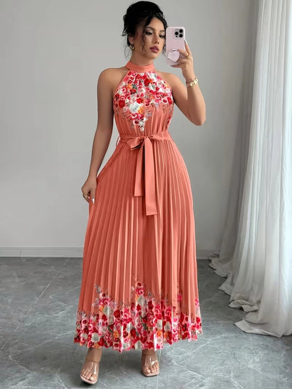 Women's Summer Floral Halter Dress