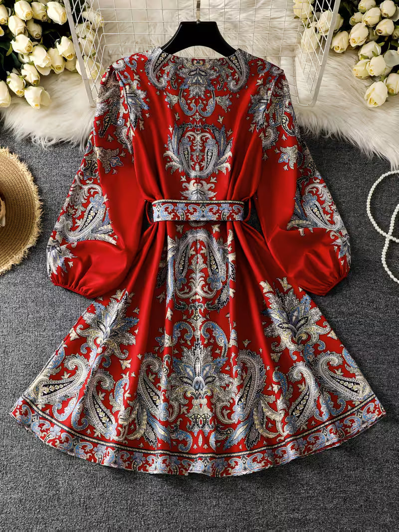 Floral Luxe Flare Dress