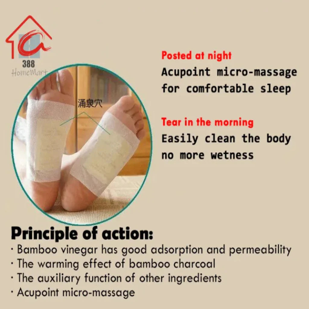 100% Herbal & Gentle Ingredient Detox Foot Pads ( Pack of 10 ) Buy 1 Get 1 Free