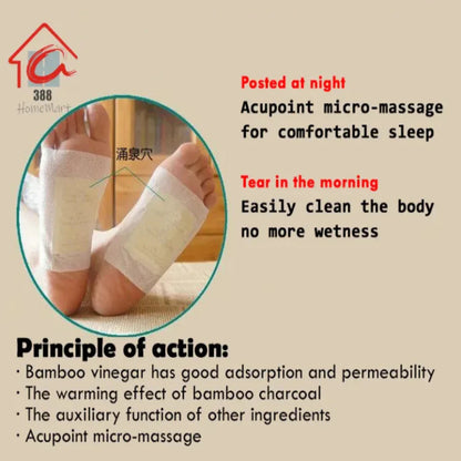 100% Herbal & Gentle Ingredient Detox Foot Pads ( Pack of 10 ) Buy 1 Get 1 Free
