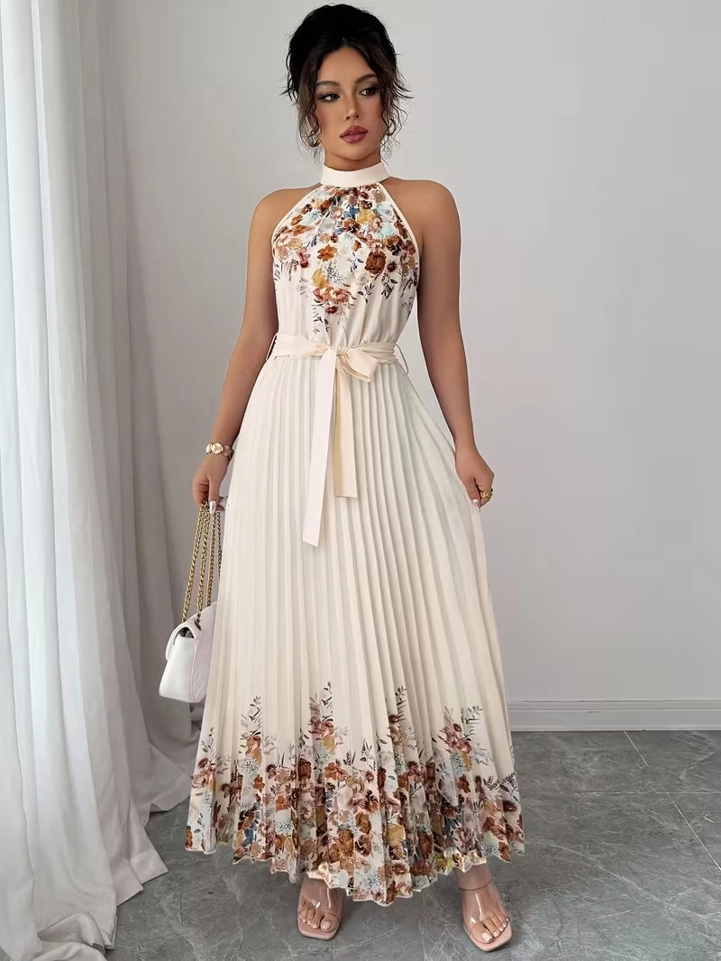 Women's Summer Floral Halter Dress