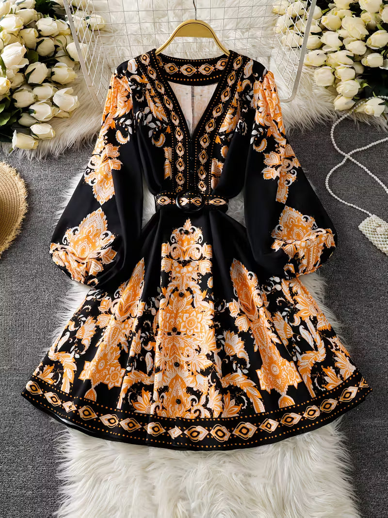 Floral Luxe Flare Dress