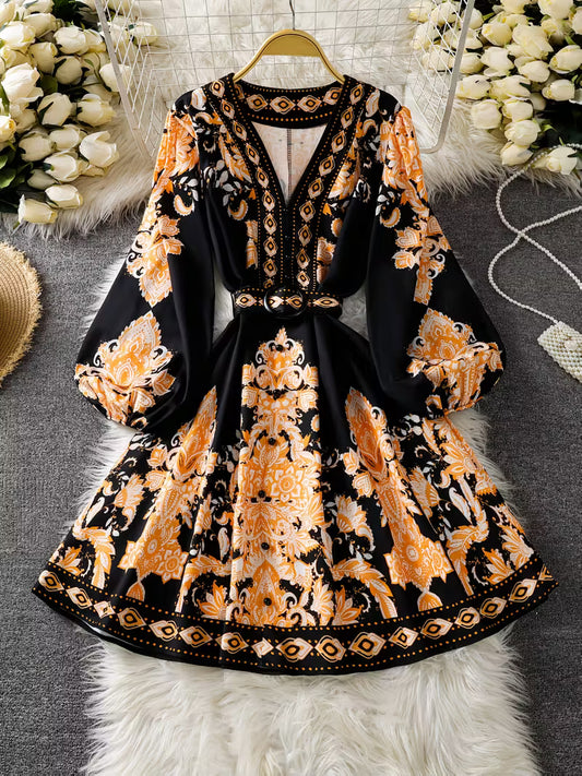 Floral Luxe Flare Dress