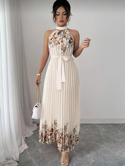 Women's Summer Floral Halter Dress