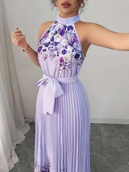 Women's Summer Floral Halter Dress