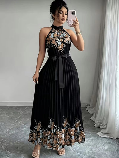 Women's Summer Floral Halter Dress