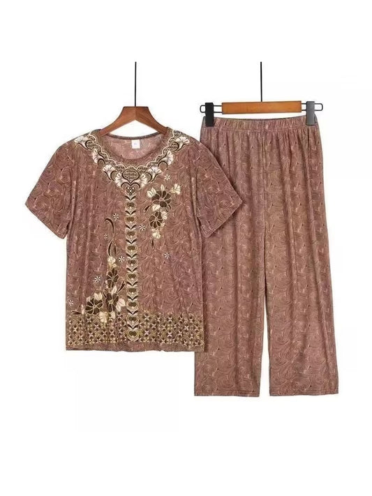 Graceful Summer T-Shirt & Pants Set