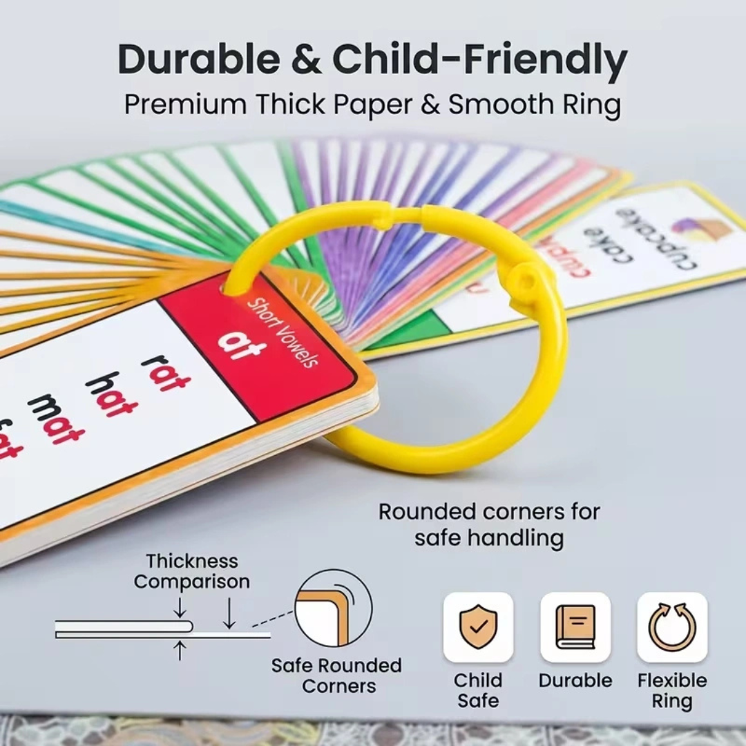 Phonics Flash Cards for Kids (117 Groups)