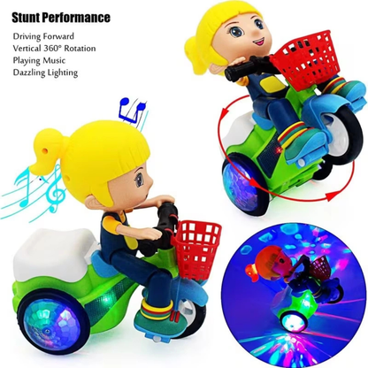 Musical Stunt Tricycle Toy with Lights & 360° Stunts