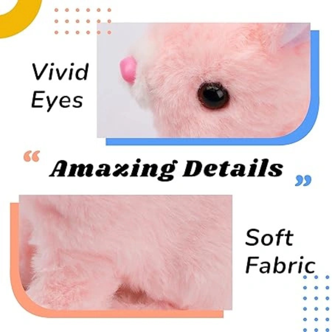 Interactive Hopping Bunny Toy with Sound & Walking Action for Kids 3+ Years (Pink, 1 Piece)