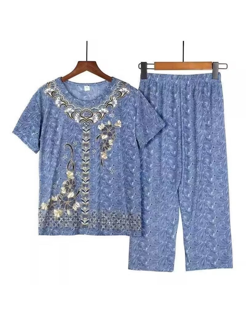 Graceful Summer T-Shirt & Pants Set