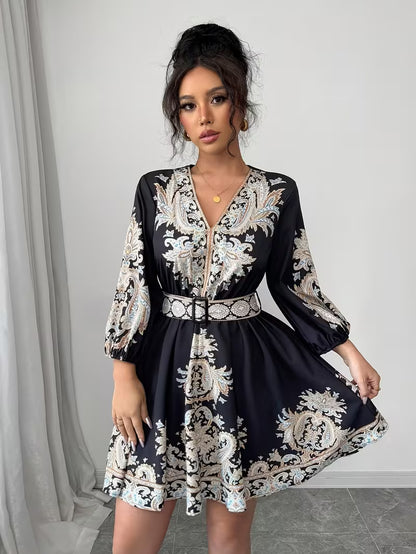 Floral Luxe Flare Dress
