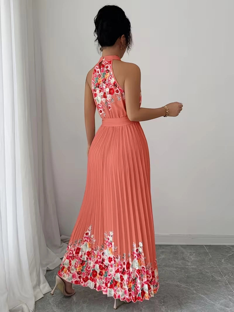 Women's Summer Floral Halter Dress