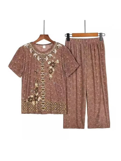 Graceful Summer T-Shirt & Pants Set