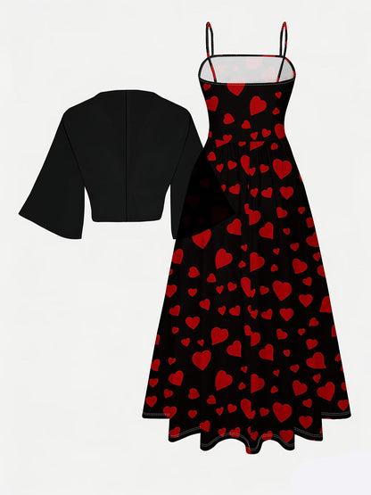 Midnight Heart Elegance Dress Set