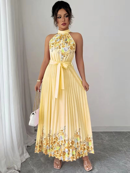 Women's Summer Floral Halter Dress