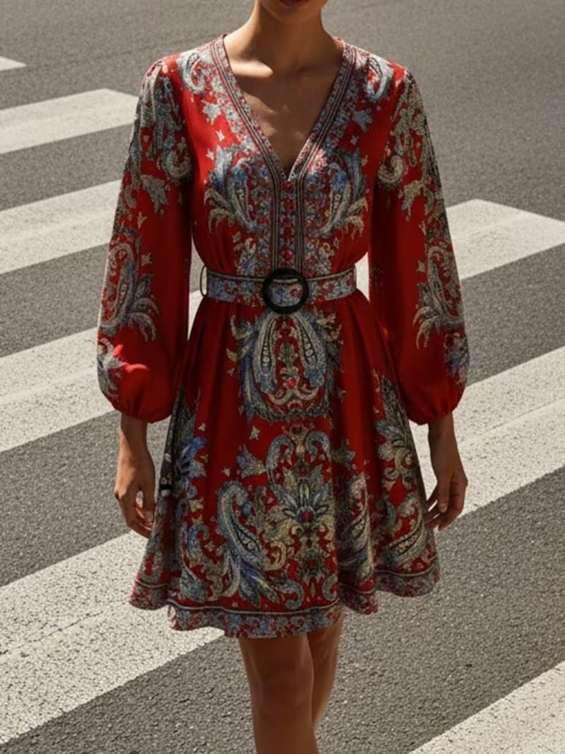 Floral Luxe Flare Dress