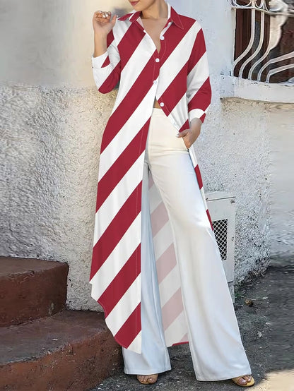 Autumn Celeste Elegant Maxi Co-Ord Set | T-Shirt & Straight-Fit Pants