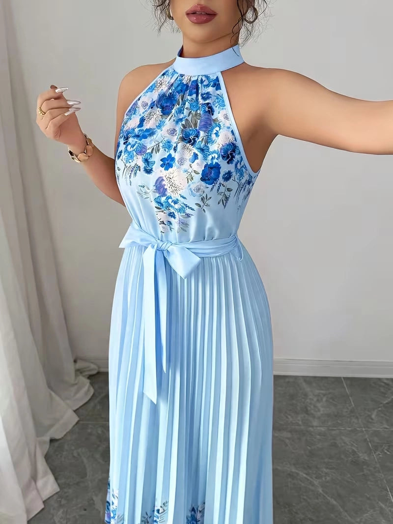 Women's Summer Floral Halter Dress