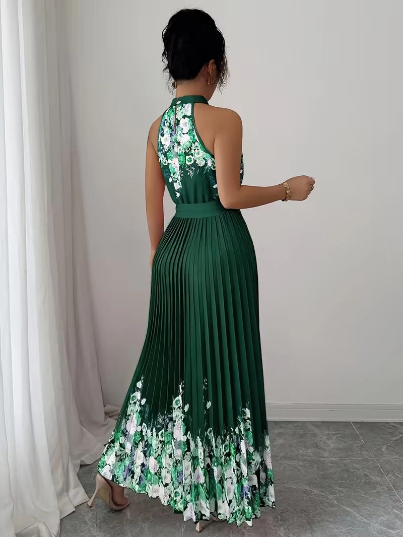 Women's Summer Floral Halter Dress
