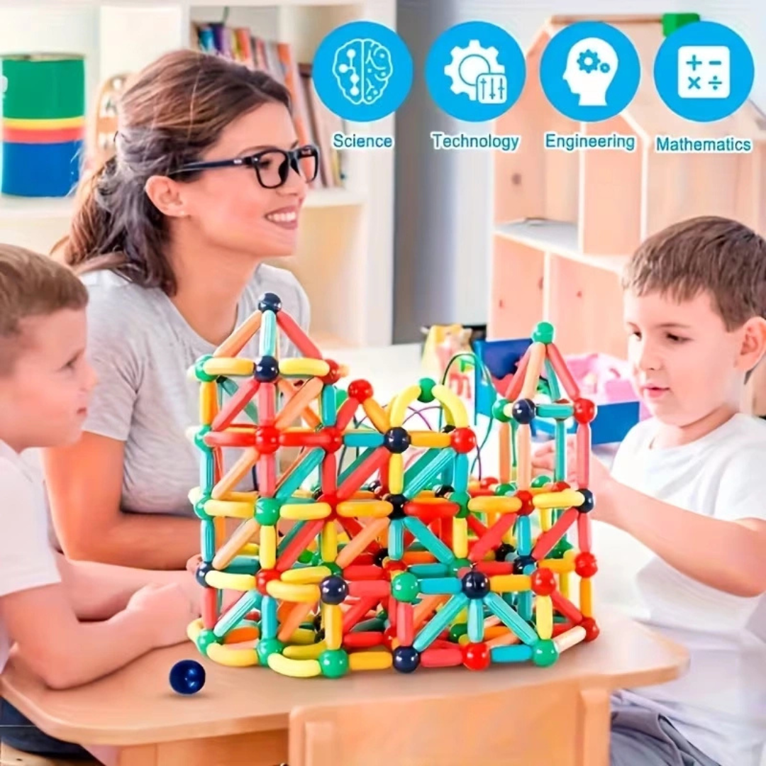 Magnetic STEM Building Blocks for Kids 3+ | Creative Learning Set