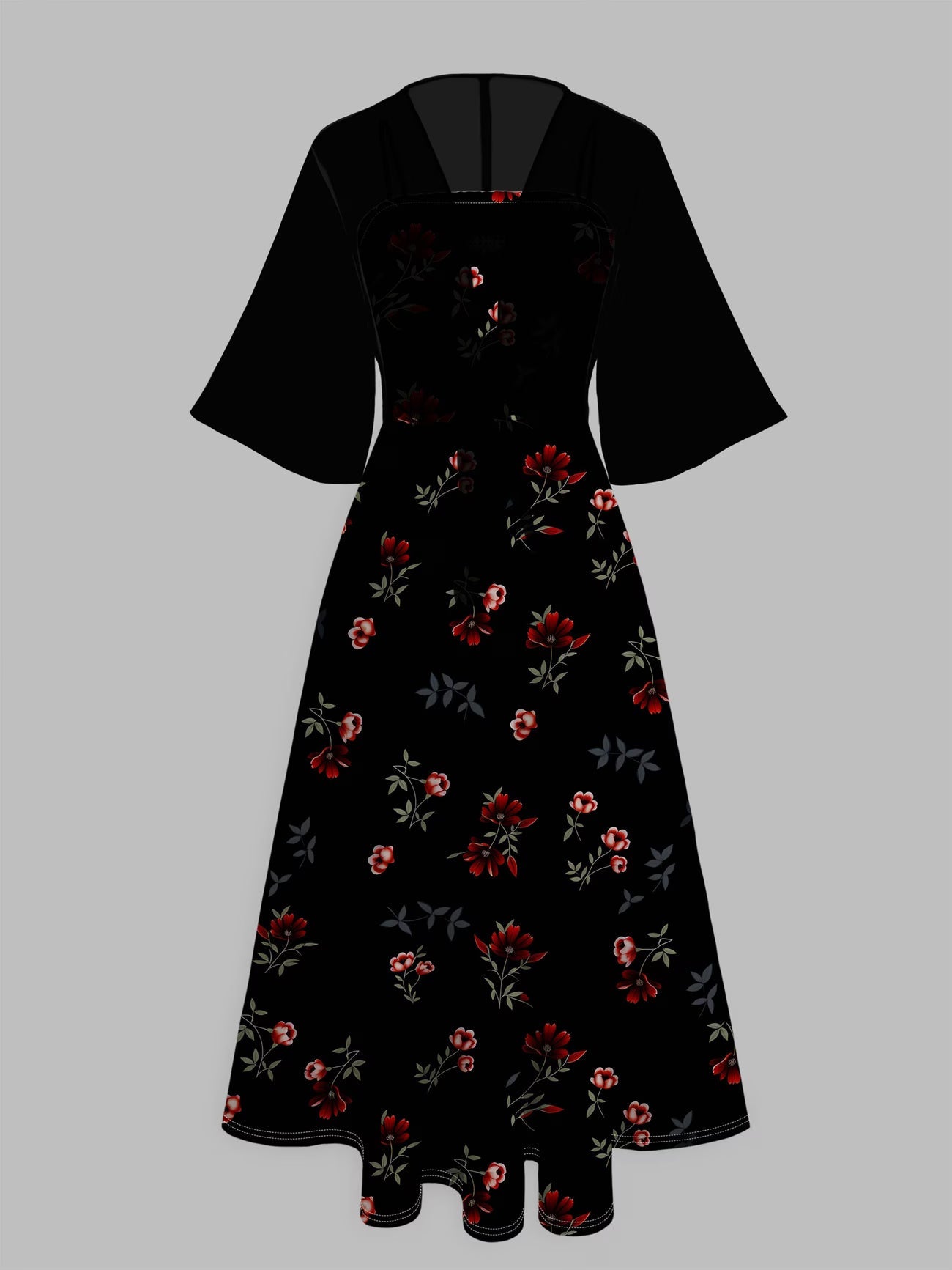 Red Rose Garden Dress Set