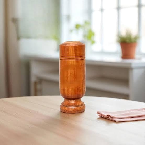 Secure Move Vijaysaar Wood + Neem Sugar Support Glass | Ayurvedic Diabetes Wellness Tumbler