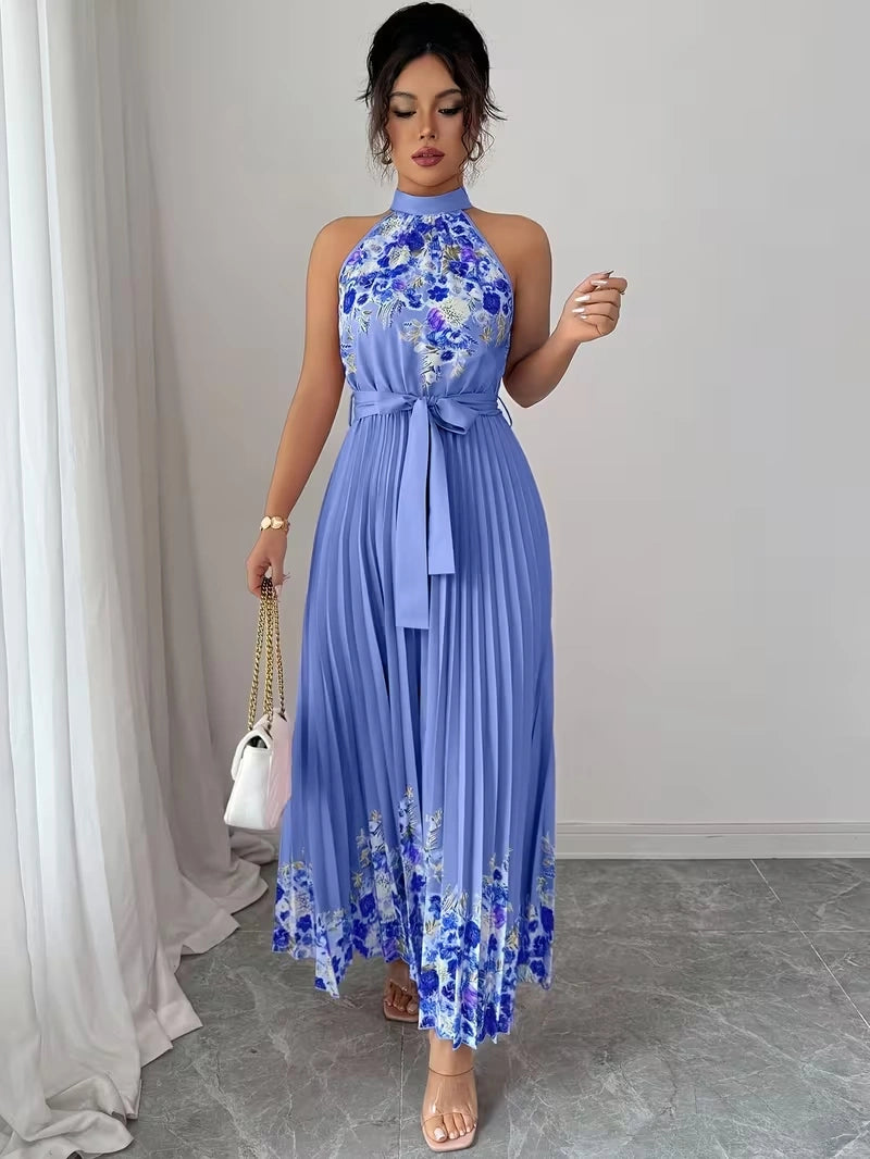 Women's Summer Floral Halter Dress