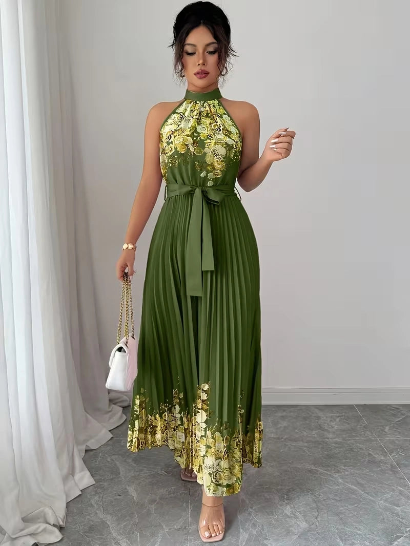 Women's Summer Floral Halter Dress