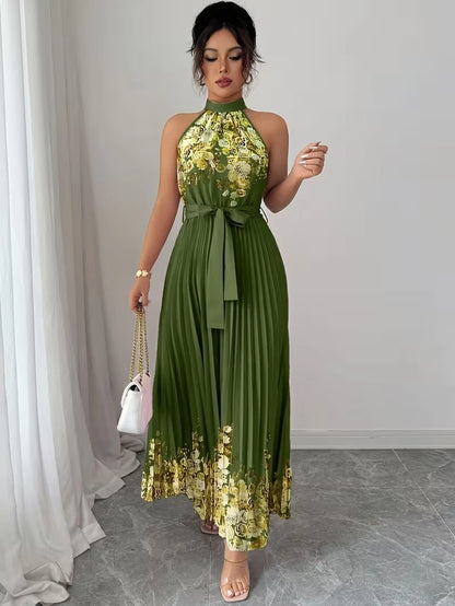 Women's Summer Floral Halter Dress