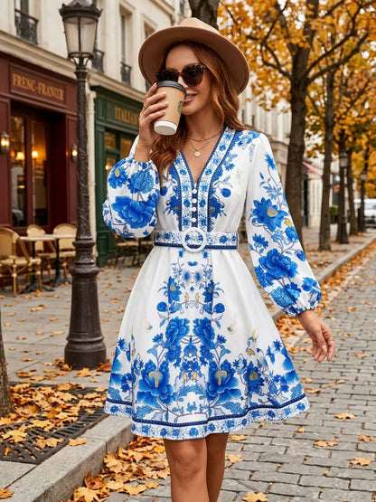 Floral Luxe Flare Dress