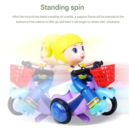Musical Stunt Tricycle Toy with Lights & 360° Stunts