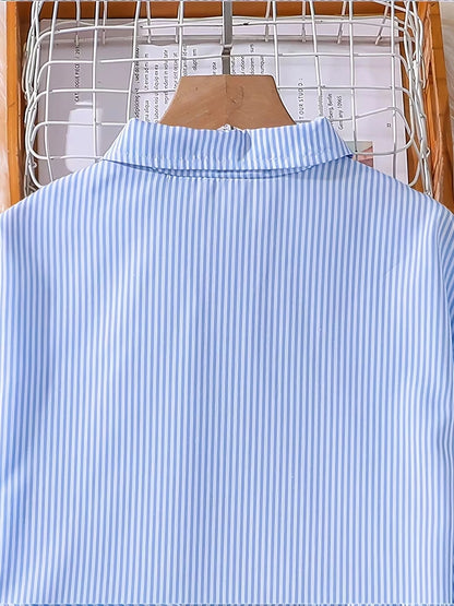 Classic Button-Down Shirt & Wide-Leg Co-Ord Set for Women