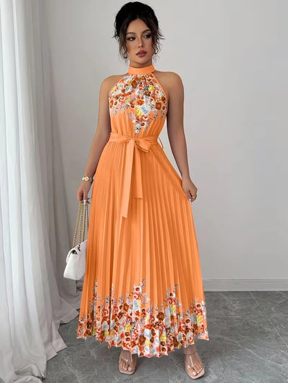 Women's Summer Floral Halter Dress